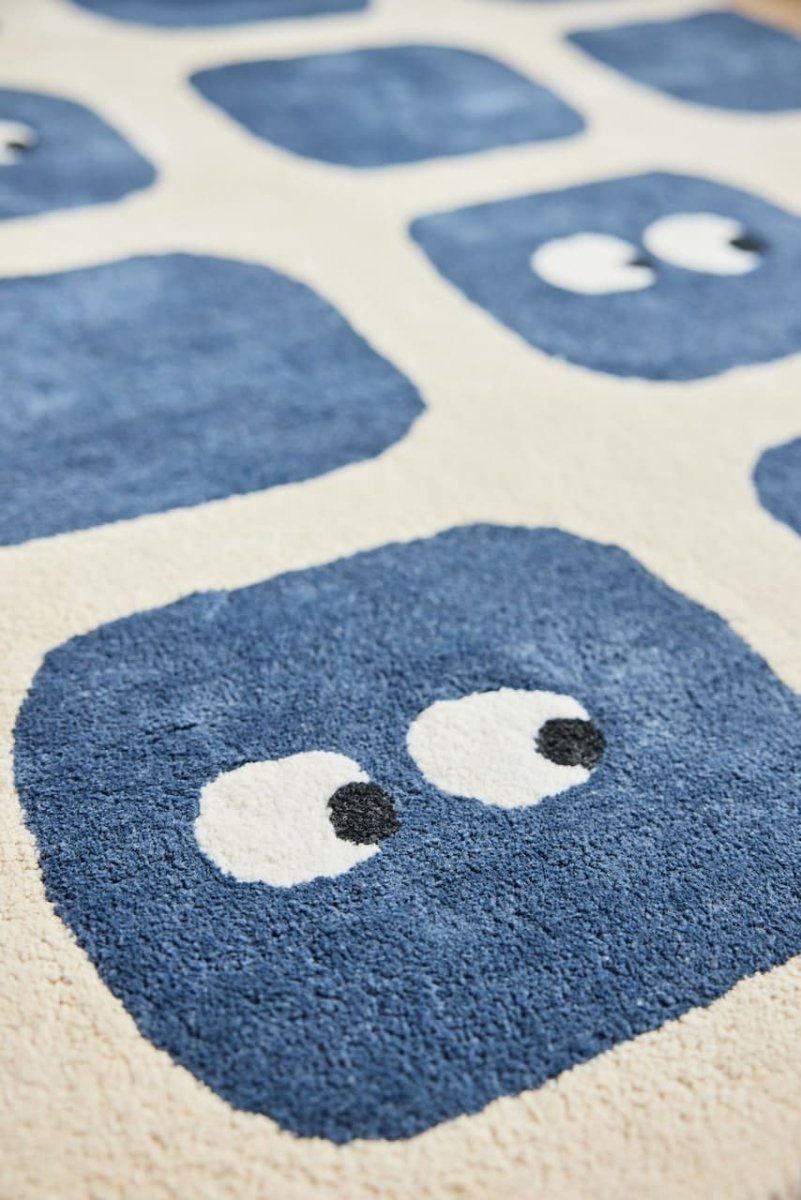BLEUU - STUDIO - Tapis Enfant Bidules Marine 100 x 130 Cm