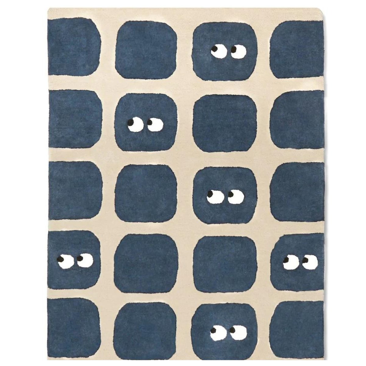 BLEUU - STUDIO - Tapis Enfant Bidules Marine 120 x 170 Cm