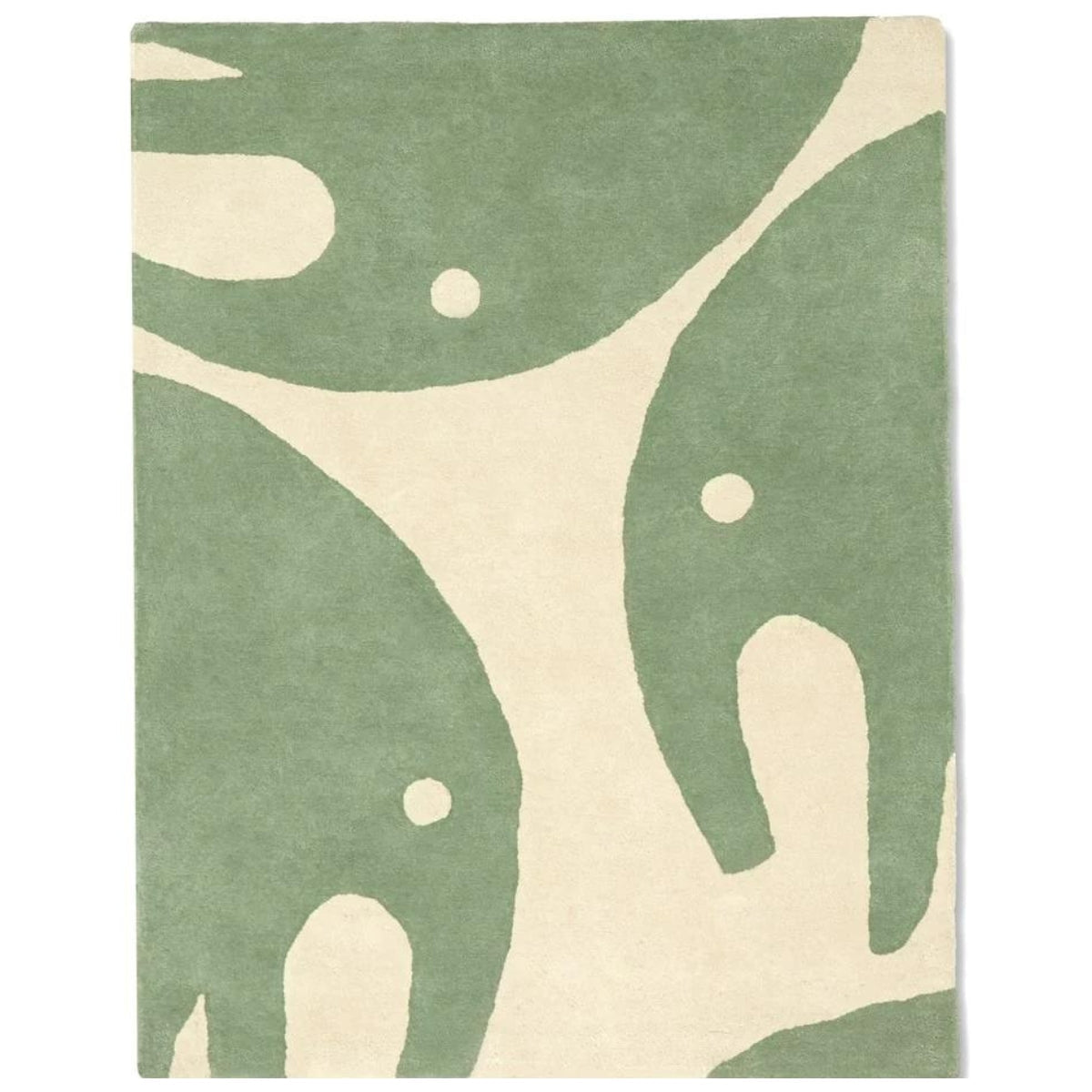 BLEUU - STUDIO - Tapis Enfant Elephant Vert 100 x 130 Cm