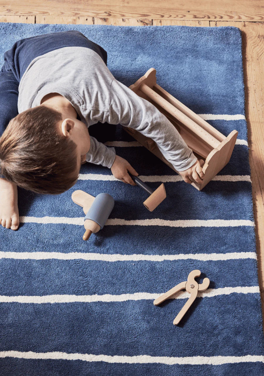 BLEUU - STUDIO - Tapis Enfant Marin Marine 100 x 130 Cm