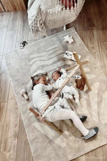BLEUU - STUDIO - Tapis Enfant Zebre Beige 100 x 130 Cm
