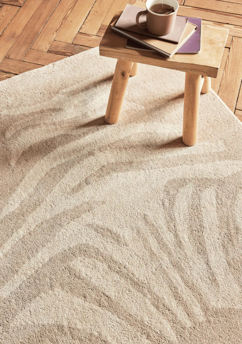 BLEUU - STUDIO - Tapis Enfant Zebre Beige 120 x 170 Cm