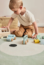 BLEUU - STUDIO - Tapis Enfant Zoeils Vert Pâle 100 x 130 Cm