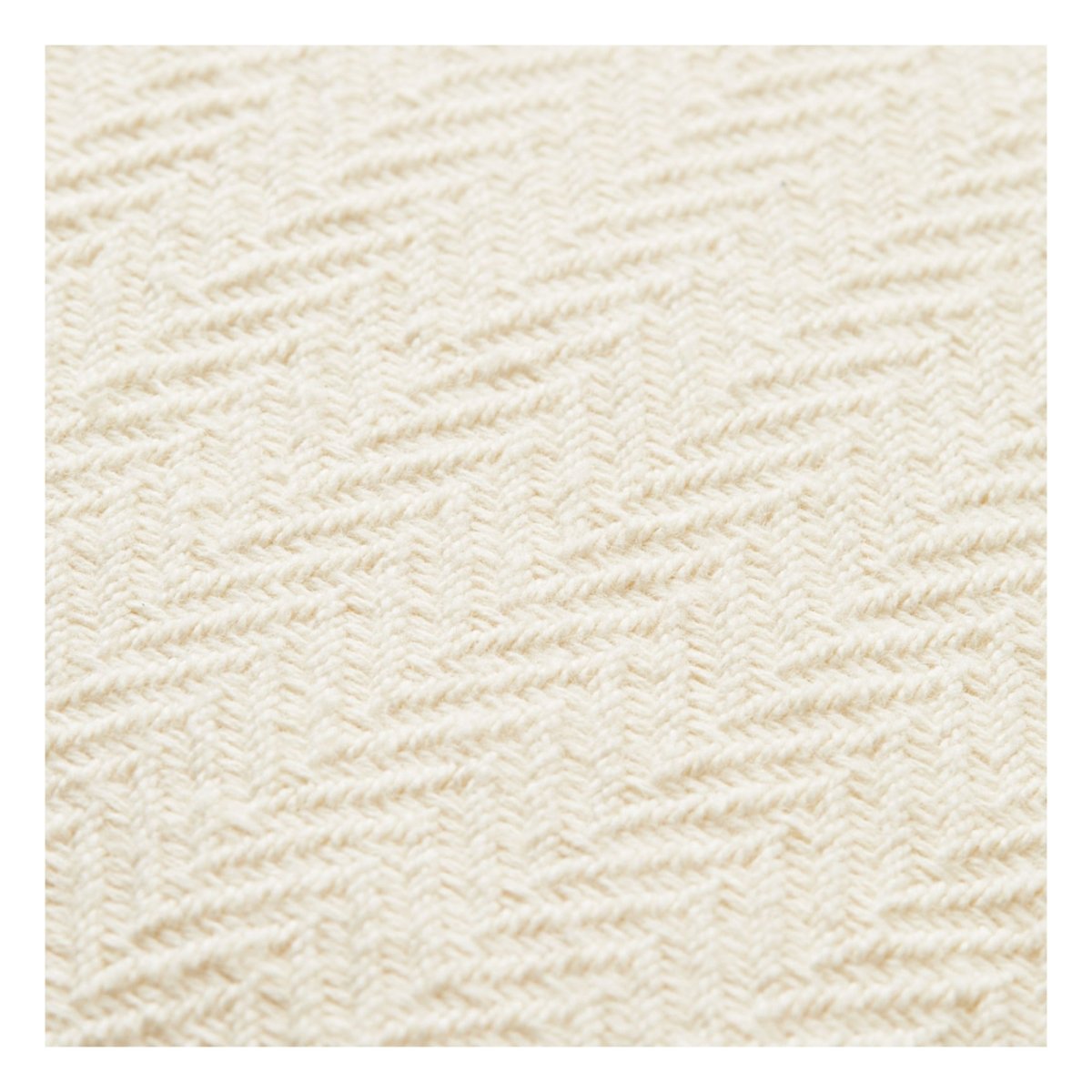 CAM CAM - Coussin À Chevrons - Blanc Cassé
