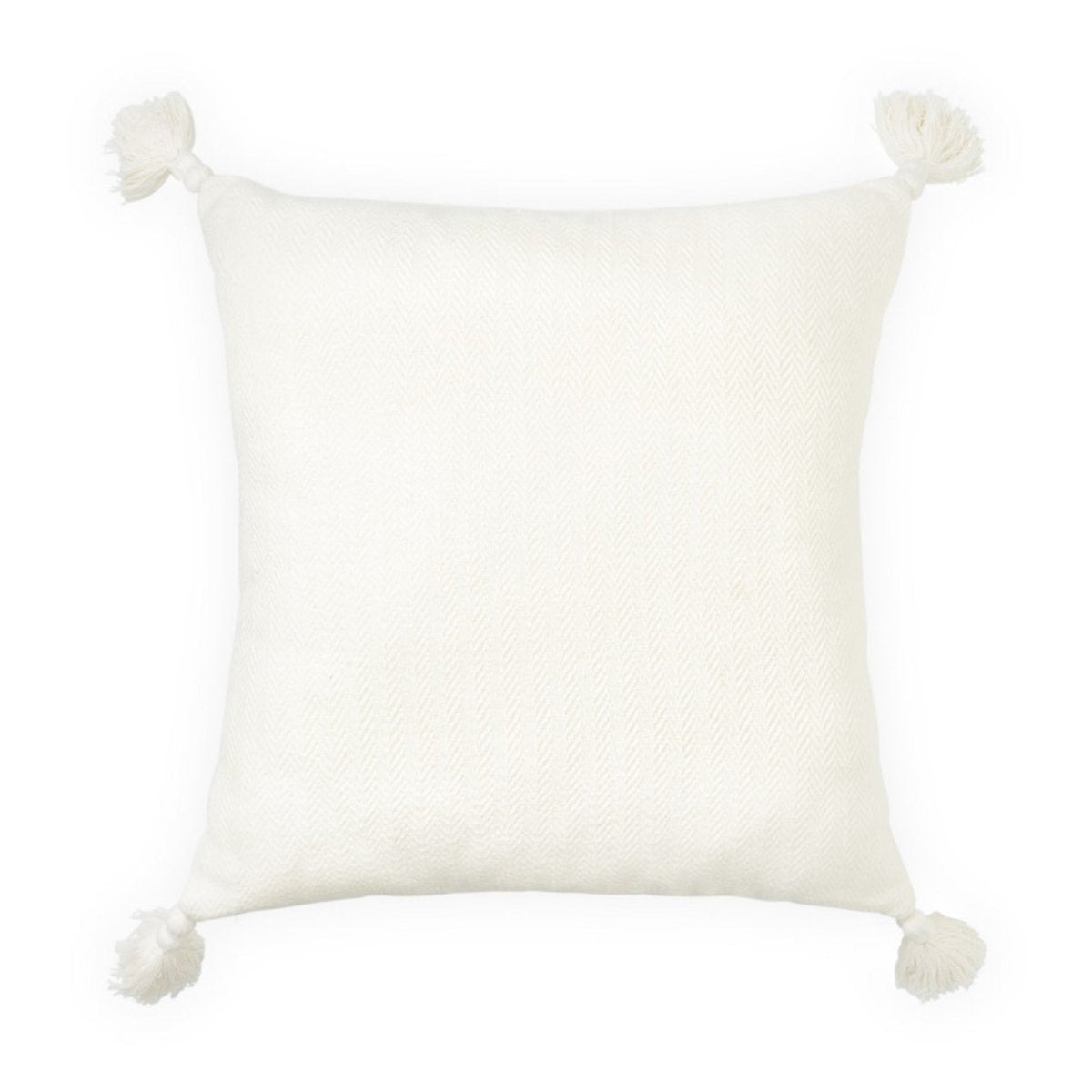 CAM CAM - Coussin À Chevrons - Blanc Cassé
