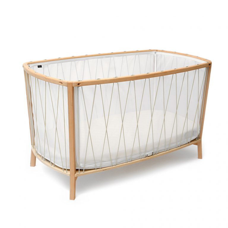 CHARLIE CRANE - Lit KIMI 120 Avec Matelas Coco Naturel + Surmatelas + Lacets Desert