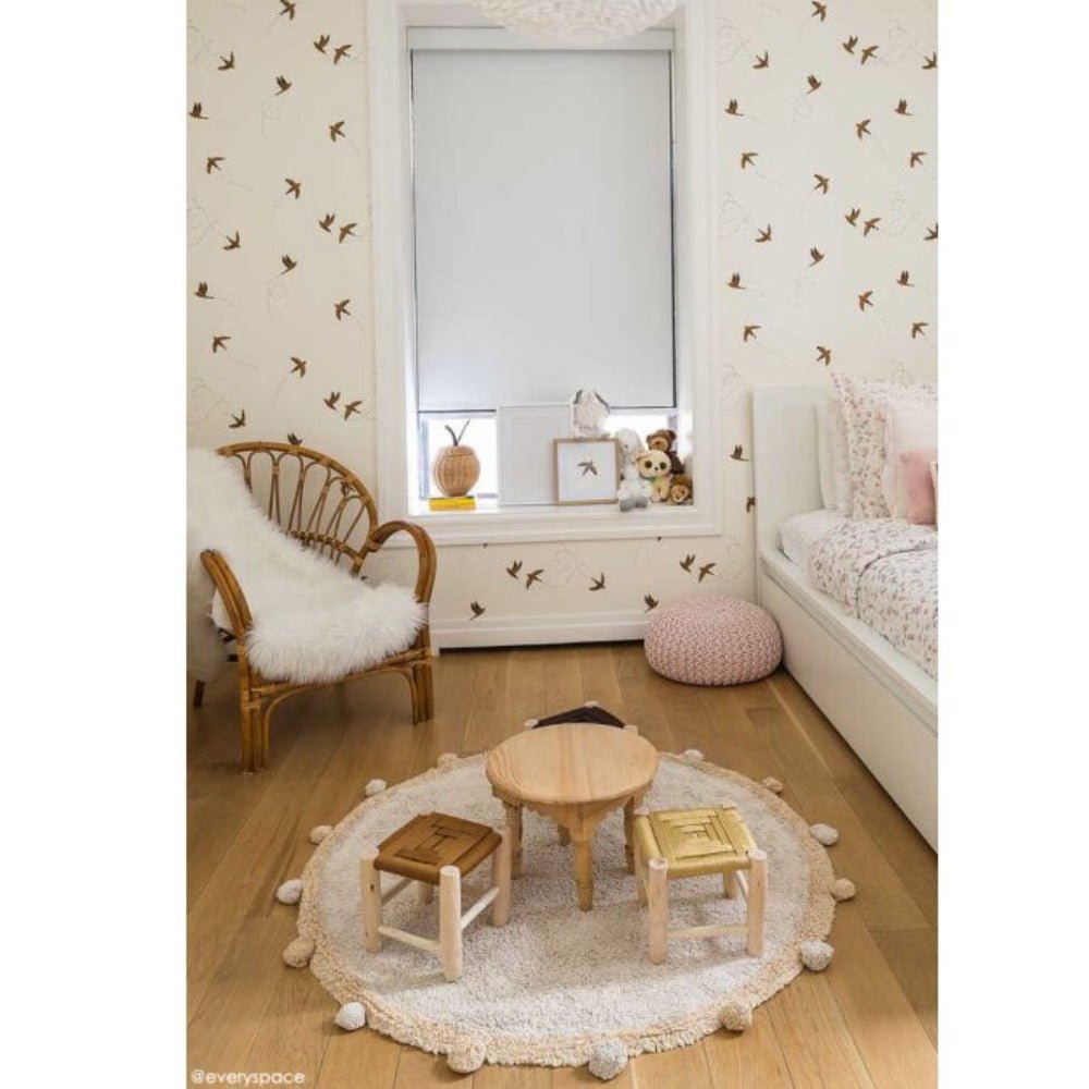 LORENA CANALS - Tapis Lavable Bubbly Naturel - Miel Ø 120 cm