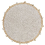 LORENA CANALS - Tapis Lavable Bubbly Naturel - Miel Ø 120 cm