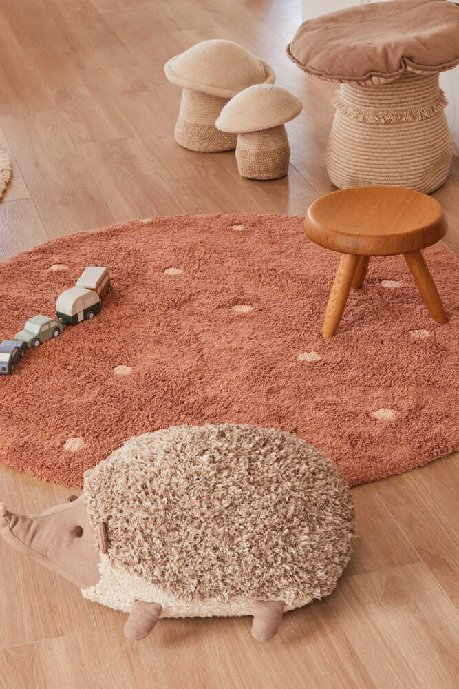 LORENA CANALS - Tapis Lavable Rond Dot Chestnut