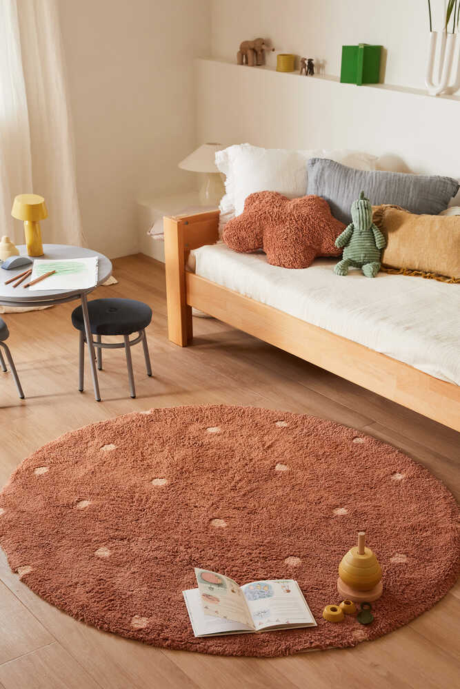 LORENA CANALS - Tapis Lavable Rond Dot Chestnut