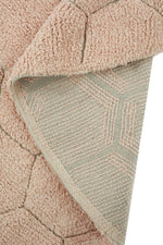 LORENA CANALS - Tapis Lavable Rond Nid D'abeille Rose