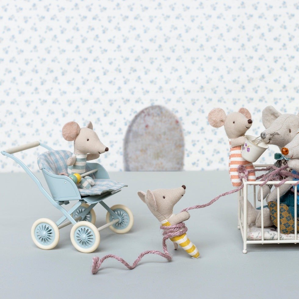 MAILEG - Poussette, Pour Souris Bébé - Menthe