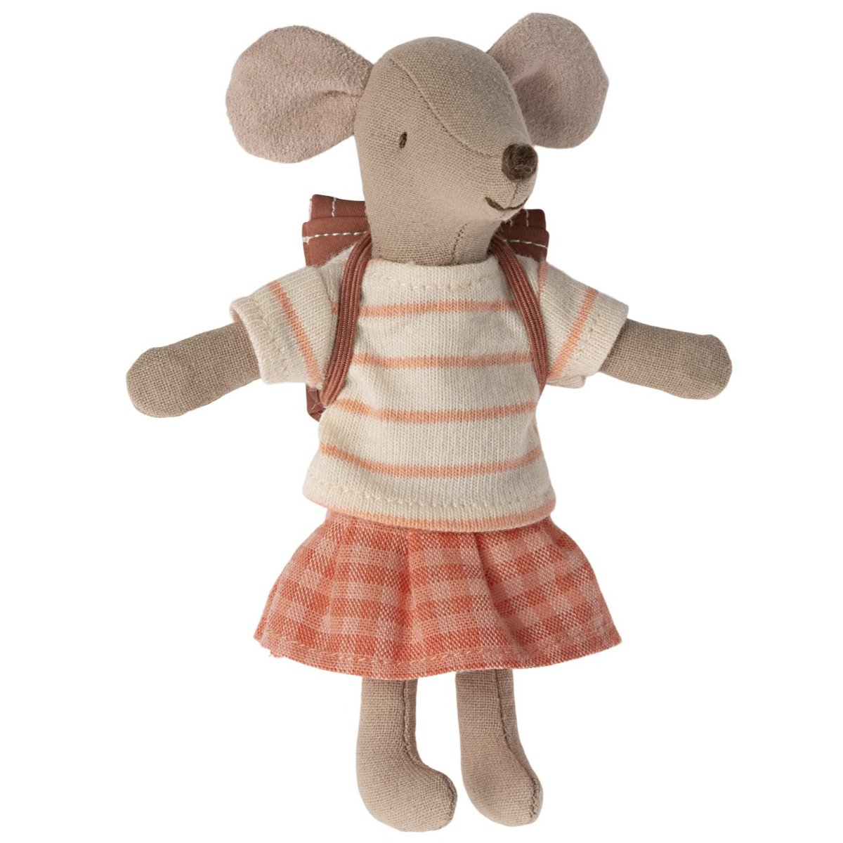 MAILEG - Souris Tricycle, Grande Sœur - Corail