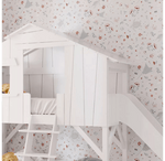 MATHY BY BOLS - Lit Cabane Simple 90 X 190cm & Toboggan Seul (MDF+SAPIN)