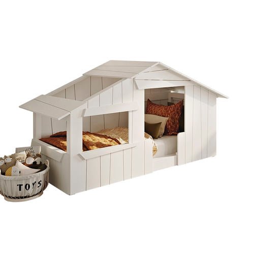 MATHY BY BOLS - Lit Cabane Montessori (MDF + SAPIN) - Coloris Au Choix