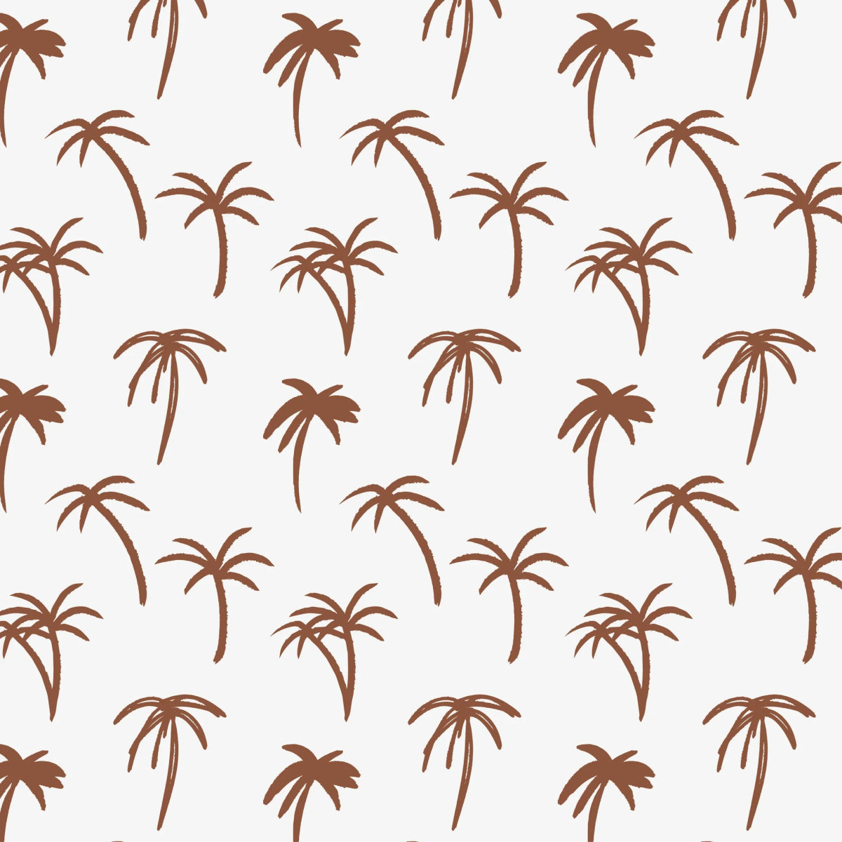 MUNKS & ME - Le Papier Peint Chambre Enfant à Motif Répété - Imprimé Palmier Tropical Noa | Rouiller