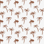 MUNKS & ME - Le Papier Peint Chambre Enfant à Motif Répété - Imprimé Palmier Tropical Noa | Rouiller