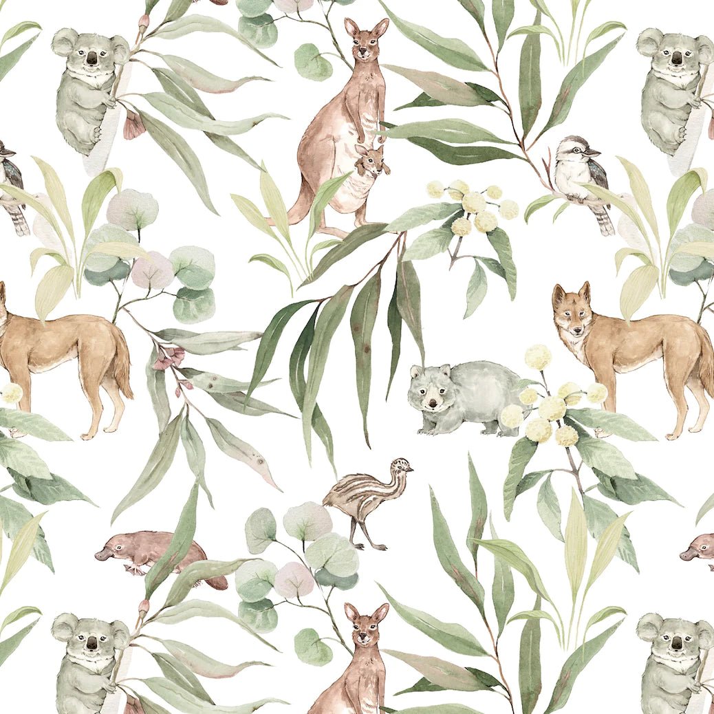 MUNKS & ME - Papier Peint Chambre Enfant à Motif Répété - Animal D'australie