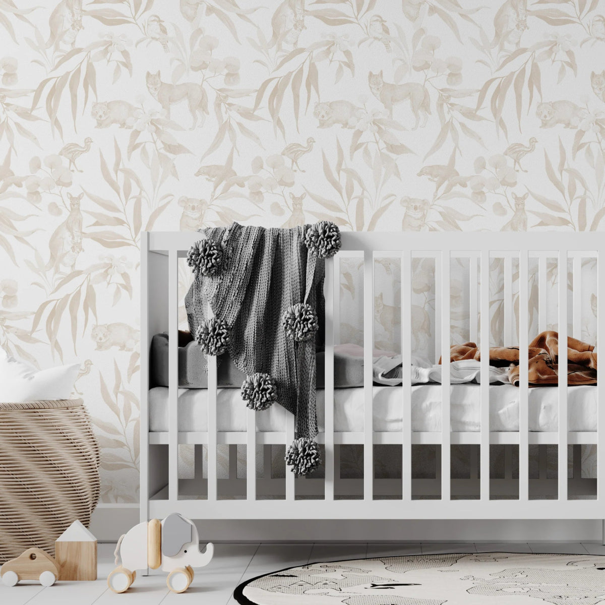 MUNKS & ME - Papier Peint Chambre Enfant à Motif Répété - Animal D’australie | Neutre
