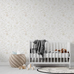 MUNKS & ME - Papier Peint Chambre Enfant à Motif Répété - De Jardin De Papillons | Neutre