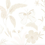 MUNKS & ME - Papier Peint Chambre Enfant à Motif Répété - De Jardin De Papillons | Neutre