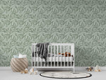 MUNKS & ME - Papier Peint Chambre Enfant à Motif Répété - Elodies Thistle - Sauge