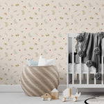 MUNKS & ME - Papier Peint Chambre Enfant à Motif Répété - Elsies Verdant Garden