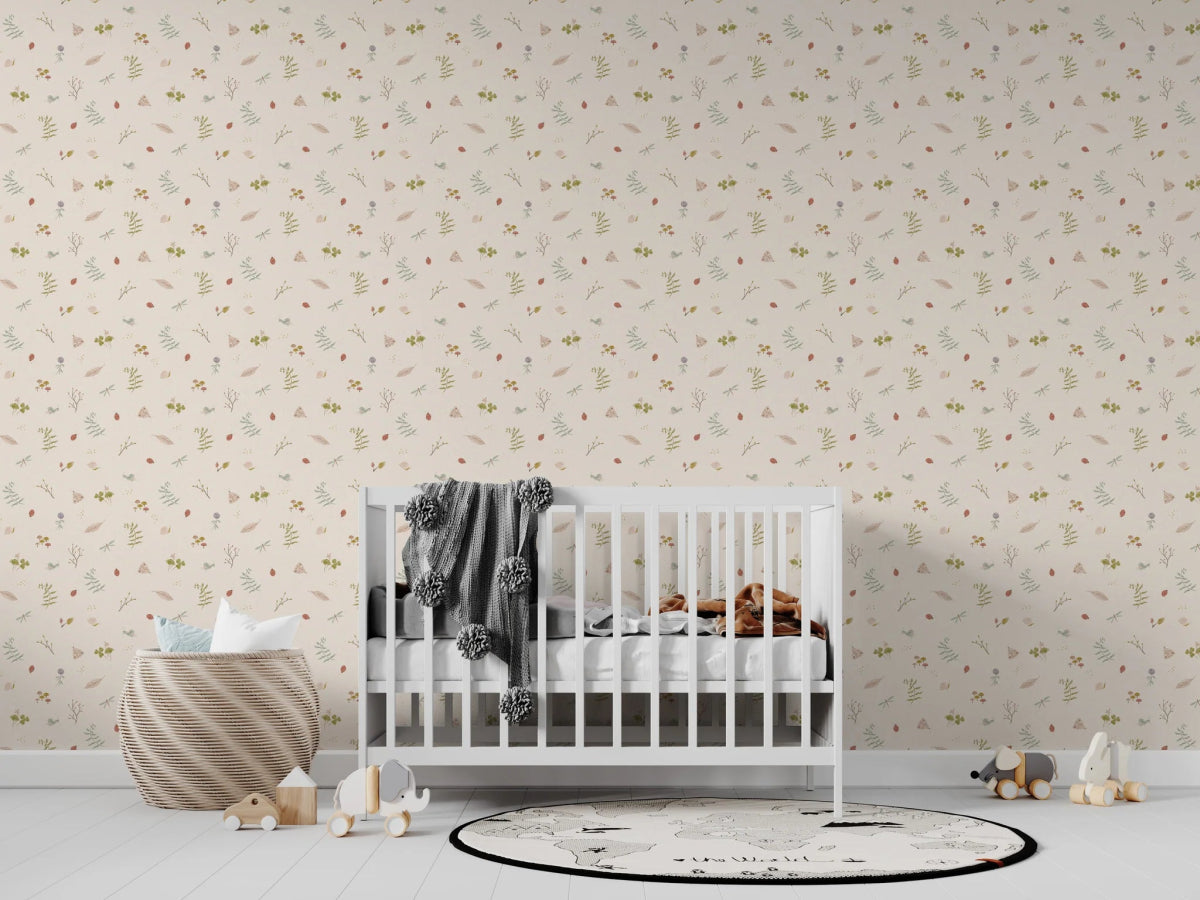 MUNKS & ME - Papier Peint Chambre Enfant à Motif Répété - Elsies Verdant Garden