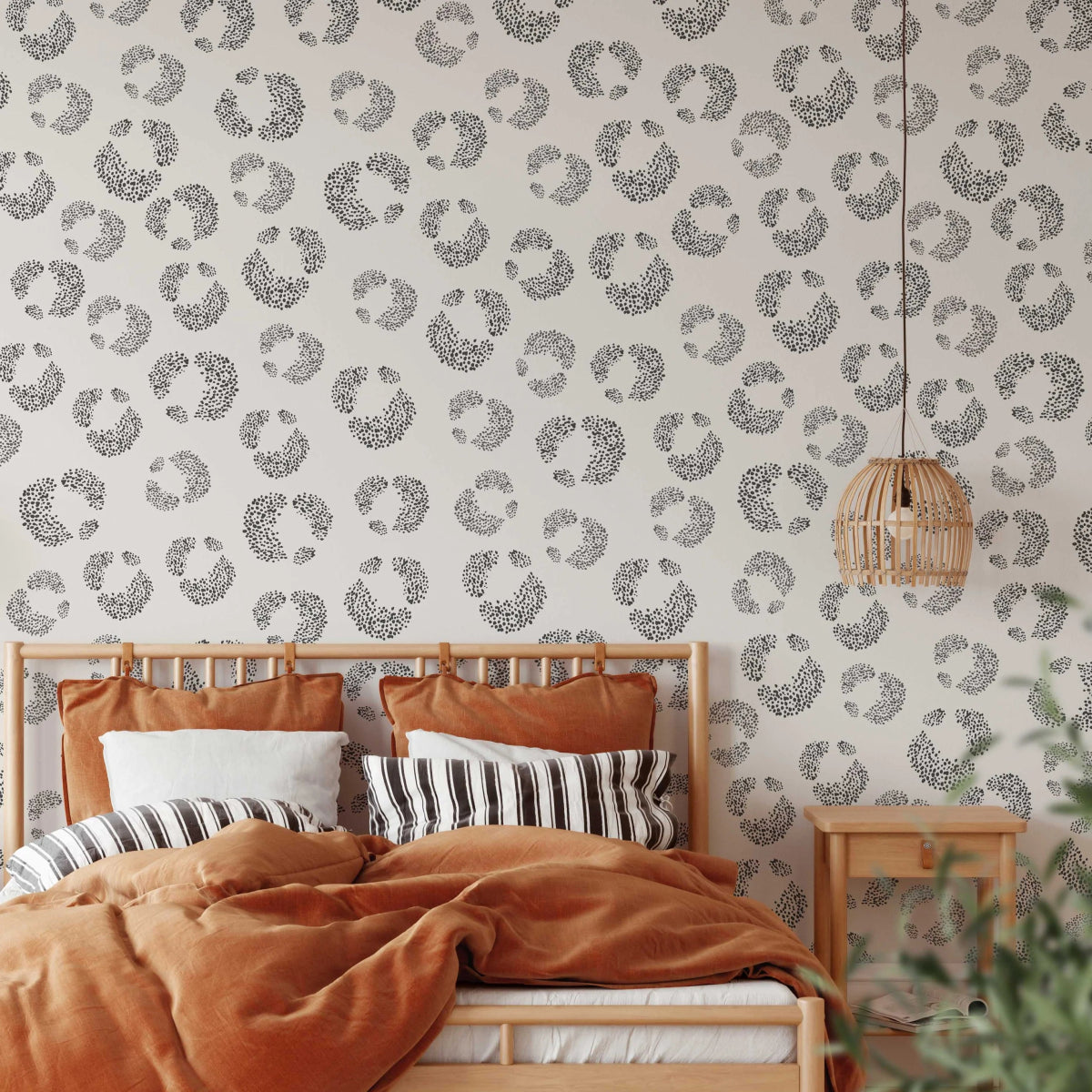 MUNKS & ME - Papier Peint Chambre Enfant à Motif Répété - Hallie Leopard - Charbon