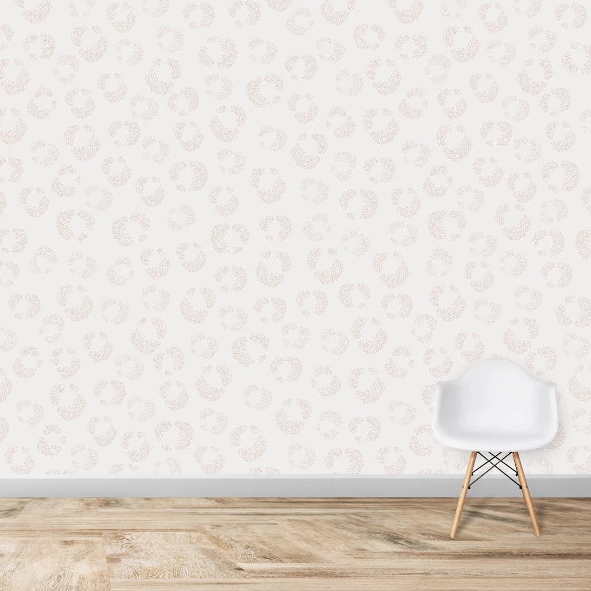 MUNKS & ME - Papier Peint Chambre Enfant à Motif Répété - Hallie Leopard - Rose Clair