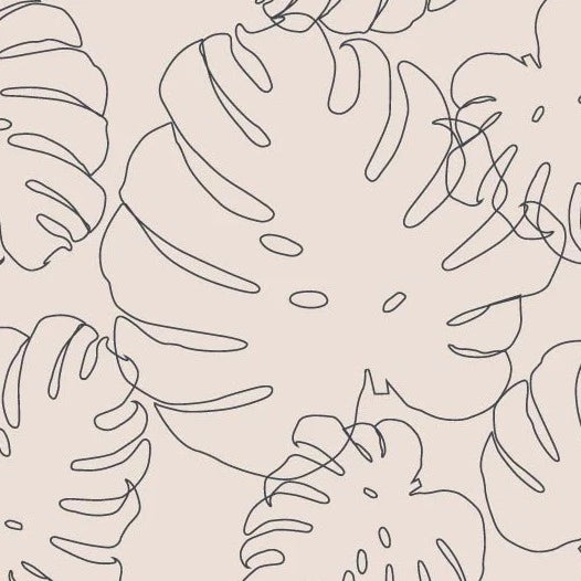 MUNKS & ME - Papier Peint Chambre Enfant à Motif Répété - Imprimé Feuille Monstera Elle