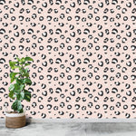 MUNKS & ME - Papier Peint Chambre Enfant à Motif Répété - Imprimé Léopard | Rose