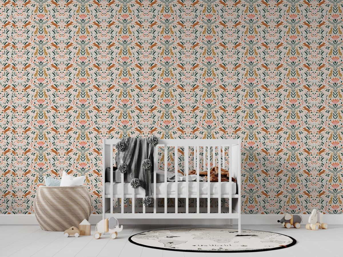 MUNKS & ME - Papier Peint Chambre Enfant à Motif Répété - Minnies Woodland