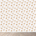 MUNKS & ME - Papier Peint Chambre Enfant à Motif Répété - Noa Palme Tropicale - Moutarde