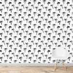 MUNKS & ME - Papier Peint Chambre Enfant à Motif Répété - Noa Palme Tropicale - Noir