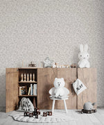 MUNKS & ME - Papier Peint Chambre Enfant à Motif Répété - Oiseaux Volants Noisettes