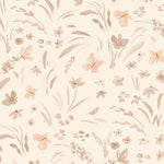 MUNKS & ME - Papier Peint Chambre Enfant à Motif Répété - Papillon Meadowland - Dune