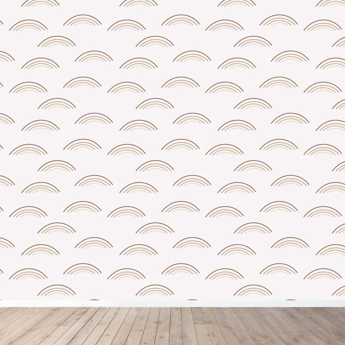 MUNKS & ME - Papier Peint Chambre Enfant à Motif Répété - Rainbow Wave | Rouiller
