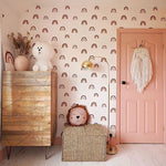 MUNKS & ME - Papier Peint Chambre Enfant à Motif Répété - Raining Rainbows