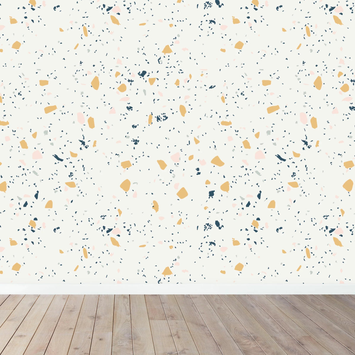 MUNKS & ME - Papier Peint Chambre Enfant à Motif Répété - Terrazzo | Jaune