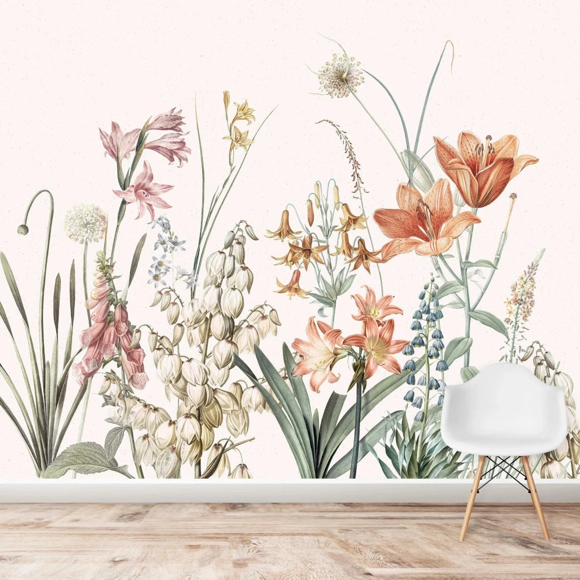 MUNKS & ME - Papier Peint Chambre Enfant Champ De Fleurs De Quinns