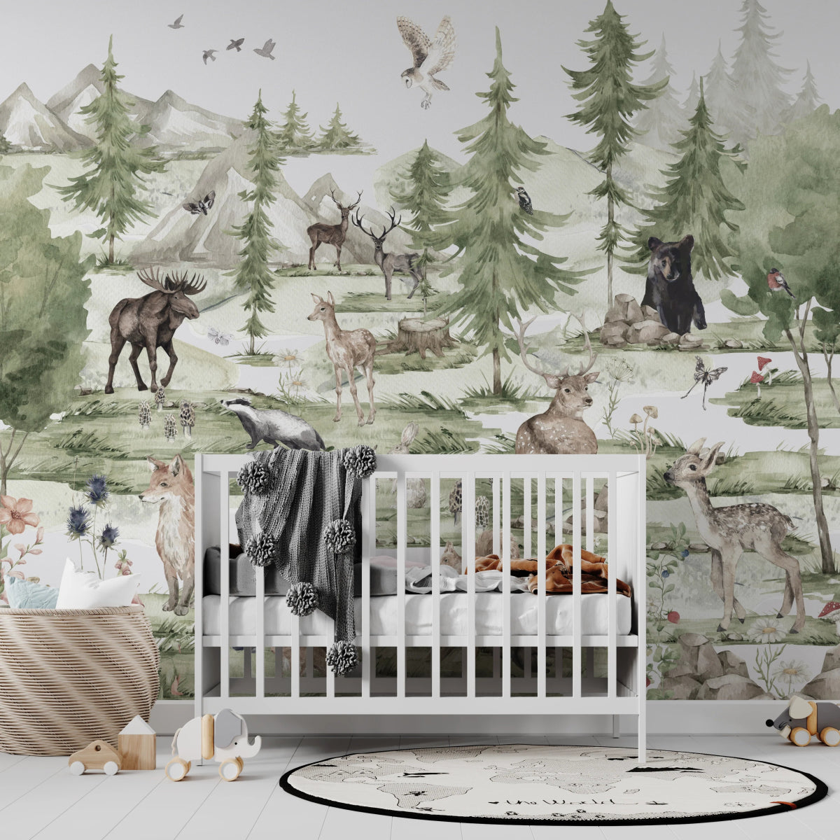 MUNKS & ME - Papier Peint Chambre Enfant Forêt Magique