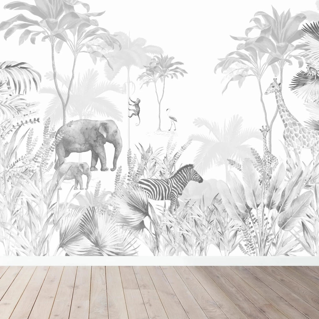 MUNKS & ME - Papier Peint Chambre Enfant Jungle - Monochromes