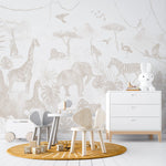 MUNKS & ME - Papier Peint Chambre Enfant Jungle Paradisiaque - Neutre
