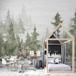 MUNKS & ME - Papier Peint Chambre Enfant Ours Des Bois