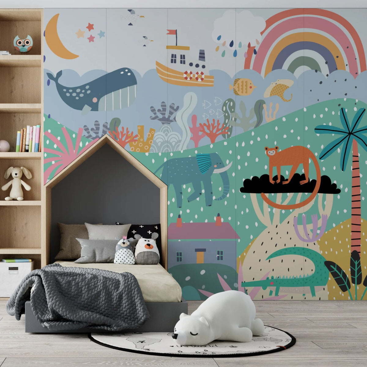 MUNKS & ME - Papier Peint Chambre Enfant Pays Des Merveilles