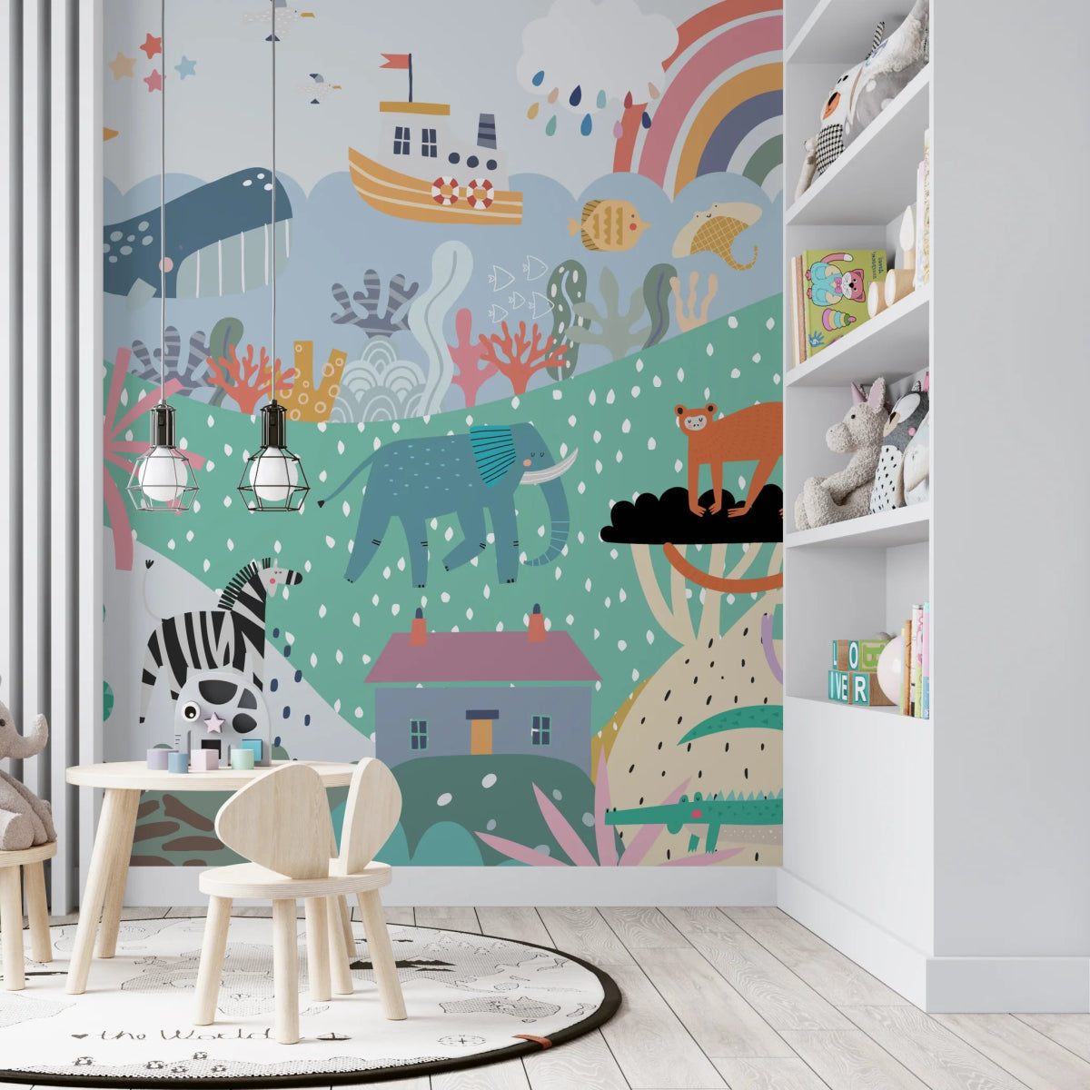 MUNKS & ME - Papier Peint Chambre Enfant Pays Des Merveilles