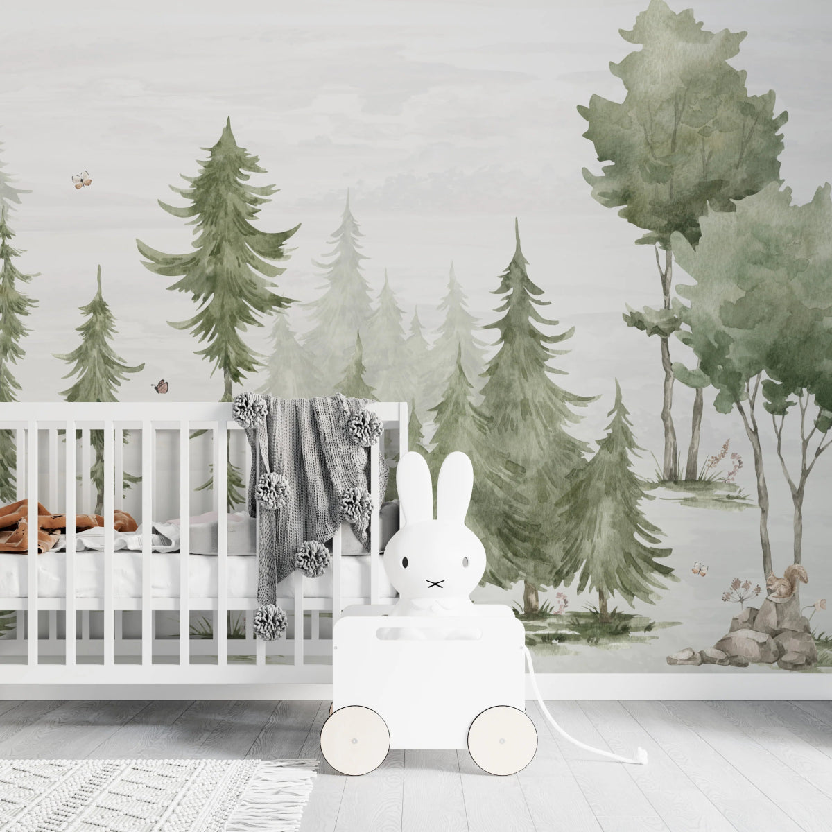 MUNKS & ME - Papier Peint Chambre Enfant Scène Boisée