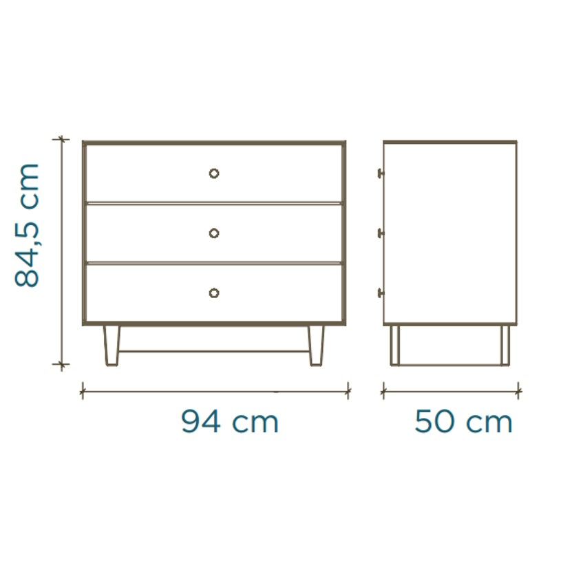 OEUF NYC - Commode Merlin 3 Tiroirs Classic - Blanc