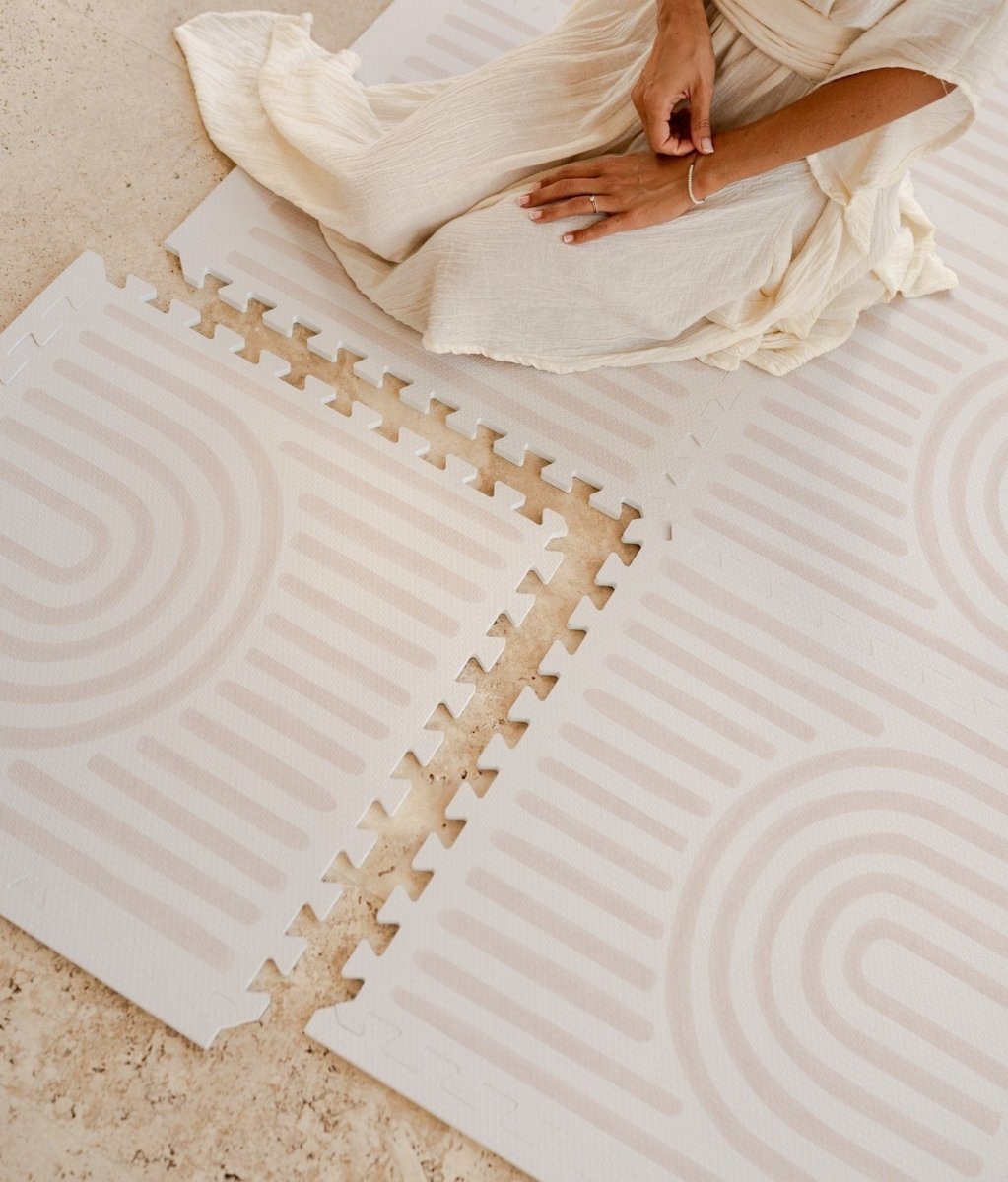 TODDLEKIND - Tapis de Jeu Bébé - Linear Linen